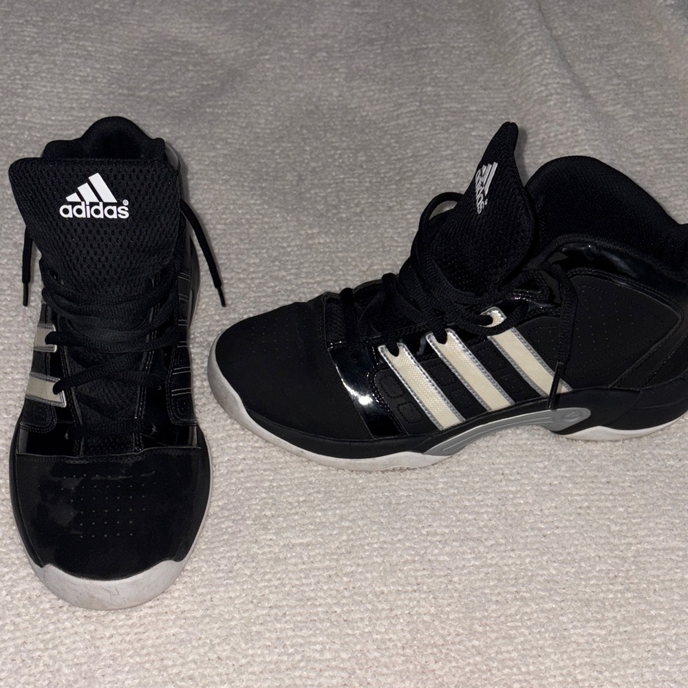 adidas Black and White Basketball Shoes
